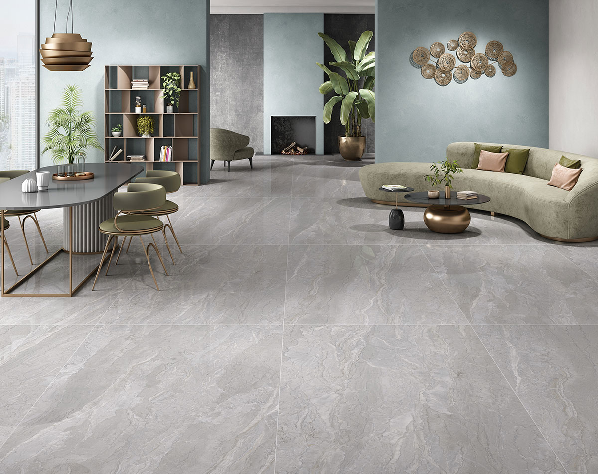 grey tile flooring living room ideas