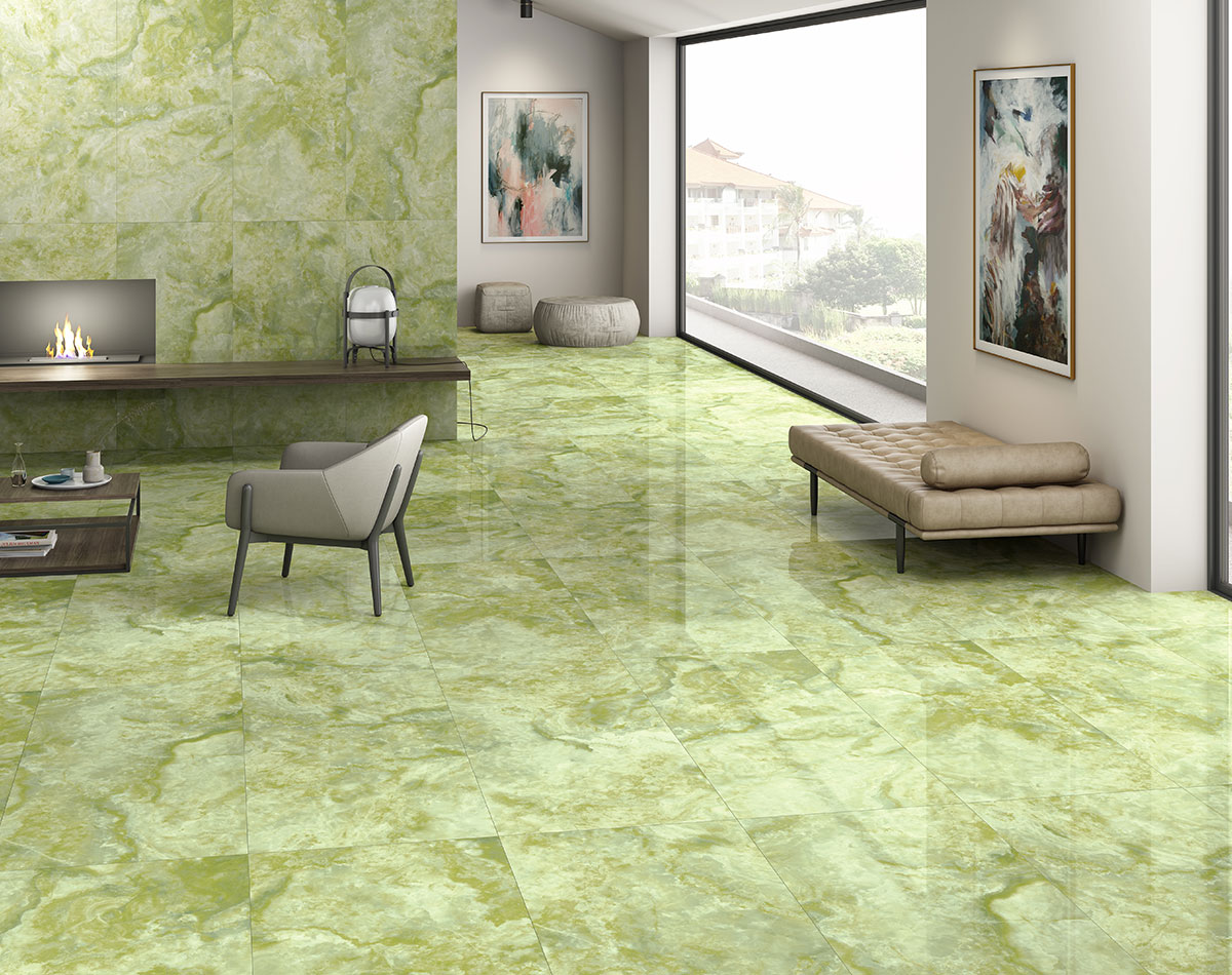 red floor tiles for living room